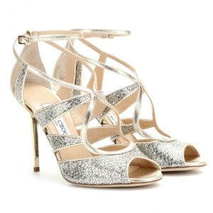 JIMMY CHOO Kelsey Glitter Sandals